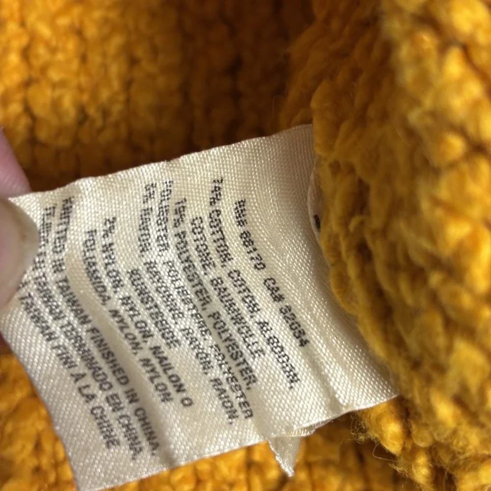 MOTH‎ Anthropologie Juliette Women's S Marigold Chunky Knit Turtleneck Sweater